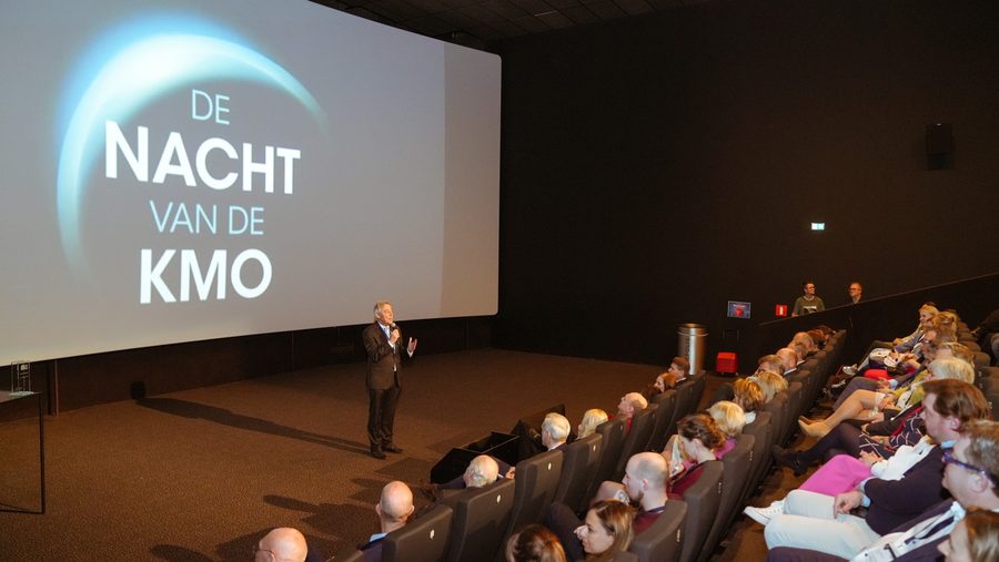 De zaal van het Kinepolis Event Center tijdens De Nacht van de KMO 2025